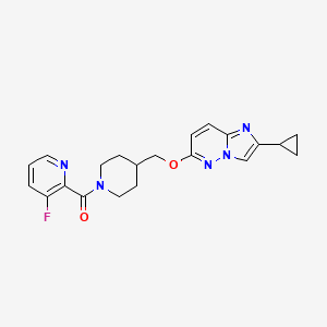 2-{4-[({2-Cyclopropylimidazo[1,2-b]pyridazin-6-yl}oxy)methyl]piperidine-1-carbonyl}-3-fluoropyridine