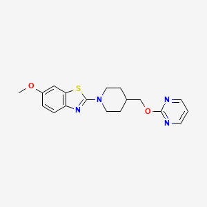 6-Methoxy-2-{4-[(pyrimidin-2-yloxy)methyl]piperidin-1-yl}-1,3-benzothiazole