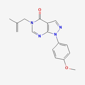 molecular formula C16H16N4O2 B12244842 1-(4-methoxyphenyl)-5-(2-methylprop-2-en-1-yl)-1H,4H,5H-pyrazolo[3,4-d]pyrimidin-4-one 