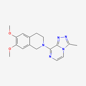 molecular formula C17H19N5O2 B12244848 6,7-Dimethoxy-2-{3-methyl-[1,2,4]triazolo[4,3-a]pyrazin-8-yl}-1,2,3,4-tetrahydroisoquinoline 