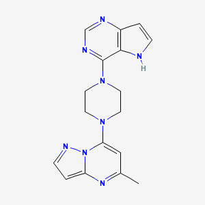 1-{5-methylpyrazolo[1,5-a]pyrimidin-7-yl}-4-{5H-pyrrolo[3,2-d]pyrimidin-4-yl}piperazine