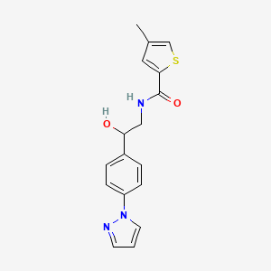 N-{2-hydroxy-2-[4-(1H-pyrazol-1-yl)phenyl]ethyl}-4-methylthiophene-2-carboxamide