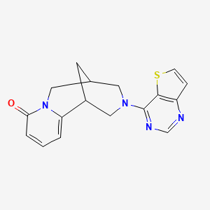 11-{Thieno[3,2-d]pyrimidin-4-yl}-7,11-diazatricyclo[7.3.1.0^{2,7}]trideca-2,4-dien-6-one