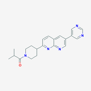 2-Methyl-1-{4-[6-(pyrimidin-5-yl)-1,8-naphthyridin-2-yl]piperidin-1-yl}propan-1-one