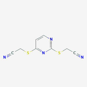 2-({2-[(Cyanomethyl)sulfanyl]pyrimidin-4-yl}sulfanyl)acetonitrile