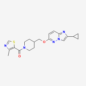 4-[({2-Cyclopropylimidazo[1,2-b]pyridazin-6-yl}oxy)methyl]-1-(4-methyl-1,3-thiazole-5-carbonyl)piperidine