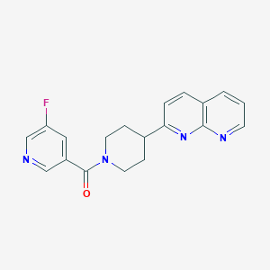 2-[1-(5-Fluoropyridine-3-carbonyl)piperidin-4-yl]-1,8-naphthyridine