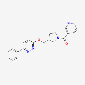 3-Phenyl-6-{[1-(pyridine-3-carbonyl)pyrrolidin-3-yl]methoxy}pyridazine