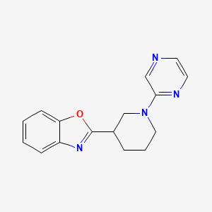 molecular formula C16H16N4O B12245042 2-[1-(Pyrazin-2-yl)piperidin-3-yl]-1,3-benzoxazole 