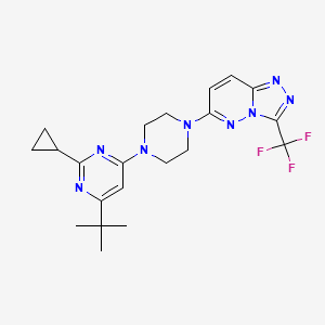 4-Tert-butyl-2-cyclopropyl-6-{4-[3-(trifluoromethyl)-[1,2,4]triazolo[4,3-b]pyridazin-6-yl]piperazin-1-yl}pyrimidine