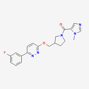 3-(3-fluorophenyl)-6-{[1-(1-methyl-1H-imidazole-5-carbonyl)pyrrolidin-3-yl]methoxy}pyridazine