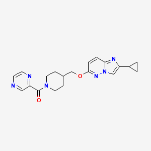 2-{4-[({2-Cyclopropylimidazo[1,2-b]pyridazin-6-yl}oxy)methyl]piperidine-1-carbonyl}pyrazine