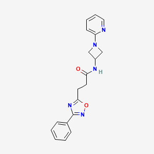 3-(3-phenyl-1,2,4-oxadiazol-5-yl)-N-[1-(pyridin-2-yl)azetidin-3-yl]propanamide