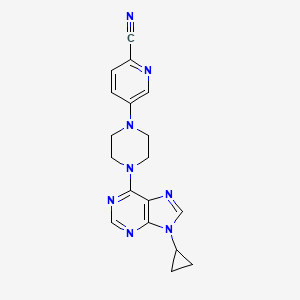 5-[4-(9-cyclopropyl-9H-purin-6-yl)piperazin-1-yl]pyridine-2-carbonitrile