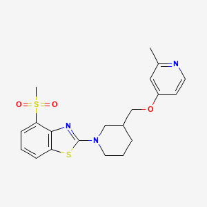 4-Methanesulfonyl-2-(3-{[(2-methylpyridin-4-yl)oxy]methyl}piperidin-1-yl)-1,3-benzothiazole