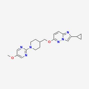 2-{4-[({2-Cyclopropylimidazo[1,2-b]pyridazin-6-yl}oxy)methyl]piperidin-1-yl}-5-methoxypyrimidine