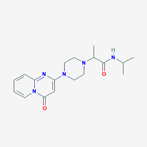 2-(4-{4-oxo-4H-pyrido[1,2-a]pyrimidin-2-yl}piperazin-1-yl)-N-(propan-2-yl)propanamide