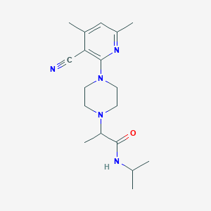 2-[4-(3-cyano-4,6-dimethylpyridin-2-yl)piperazin-1-yl]-N-(propan-2-yl)propanamide