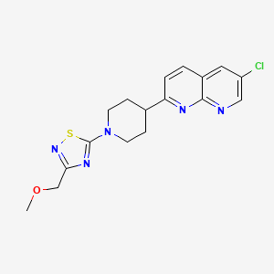 6-Chloro-2-{1-[3-(methoxymethyl)-1,2,4-thiadiazol-5-yl]piperidin-4-yl}-1,8-naphthyridine