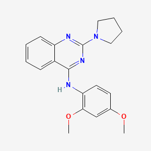 N-(2,4-dimethoxyphenyl)-2-(1-pyrrolidinyl)-4-quinazolinamine