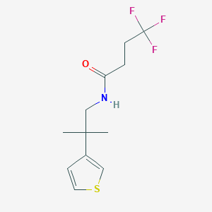 4,4,4-trifluoro-N-[2-methyl-2-(thiophen-3-yl)propyl]butanamide