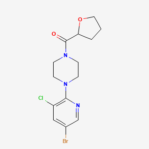 1-(5-Bromo-3-chloropyridin-2-yl)-4-(oxolane-2-carbonyl)piperazine