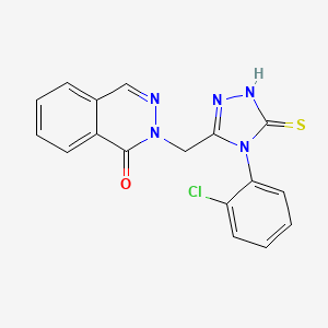 molecular formula C17H12ClN5OS B1224532 2-[[4-(2-chlorophenyl)-5-sulfanylidene-1H-1,2,4-triazol-3-yl]methyl]-1-phthalazinone 