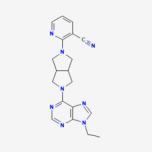 2-[5-(9-ethyl-9H-purin-6-yl)-octahydropyrrolo[3,4-c]pyrrol-2-yl]pyridine-3-carbonitrile