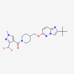 4-[({2-tert-butylimidazo[1,2-b]pyridazin-6-yl}oxy)methyl]-1-[3-(difluoromethyl)-1-methyl-1H-pyrazole-4-carbonyl]piperidine