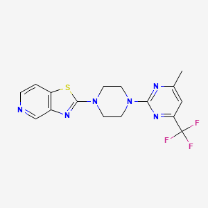 4-Methyl-2-(4-{[1,3]thiazolo[4,5-c]pyridin-2-yl}piperazin-1-yl)-6-(trifluoromethyl)pyrimidine