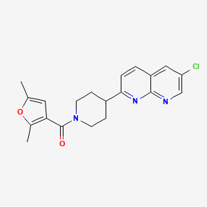 6-Chloro-2-[1-(2,5-dimethylfuran-3-carbonyl)piperidin-4-yl]-1,8-naphthyridine