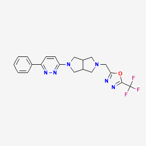 3-Phenyl-6-(5-{[5-(trifluoromethyl)-1,3,4-oxadiazol-2-yl]methyl}-octahydropyrrolo[3,4-c]pyrrol-2-yl)pyridazine