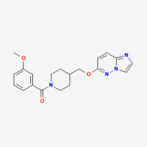 4-({Imidazo[1,2-b]pyridazin-6-yloxy}methyl)-1-(3-methoxybenzoyl)piperidine