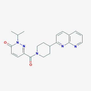 6-[4-(1,8-Naphthyridin-2-yl)piperidine-1-carbonyl]-2-(propan-2-yl)-2,3-dihydropyridazin-3-one