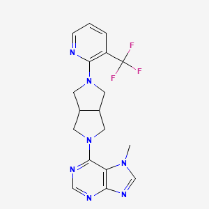 7-methyl-6-{5-[3-(trifluoromethyl)pyridin-2-yl]-octahydropyrrolo[3,4-c]pyrrol-2-yl}-7H-purine