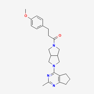 3-(4-methoxyphenyl)-1-(5-{2-methyl-5H,6H,7H-cyclopenta[d]pyrimidin-4-yl}-octahydropyrrolo[3,4-c]pyrrol-2-yl)propan-1-one