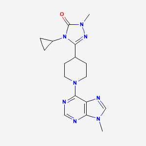 4-cyclopropyl-1-methyl-3-[1-(9-methyl-9H-purin-6-yl)piperidin-4-yl]-4,5-dihydro-1H-1,2,4-triazol-5-one