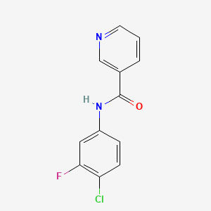 molecular formula C12H8ClFN2O B12245454 N-(4-chloro-3-fluorophenyl)pyridine-3-carboxamide 