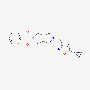 3-{[5-(Benzenesulfonyl)-octahydropyrrolo[3,4-c]pyrrol-2-yl]methyl}-5-cyclopropyl-1,2-oxazole