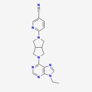 6-[5-(9-ethyl-9H-purin-6-yl)-octahydropyrrolo[3,4-c]pyrrol-2-yl]pyridine-3-carbonitrile