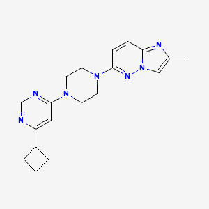 4-Cyclobutyl-6-(4-{2-methylimidazo[1,2-b]pyridazin-6-yl}piperazin-1-yl)pyrimidine