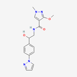 N-{2-hydroxy-2-[4-(1H-pyrazol-1-yl)phenyl]ethyl}-3-methoxy-1-methyl-1H-pyrazole-4-carboxamide