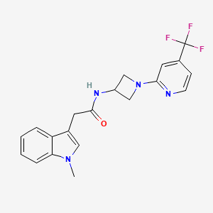 2-(1-methyl-1H-indol-3-yl)-N-{1-[4-(trifluoromethyl)pyridin-2-yl]azetidin-3-yl}acetamide