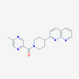 2-[1-(5-Methylpyrazine-2-carbonyl)piperidin-4-yl]-1,8-naphthyridine