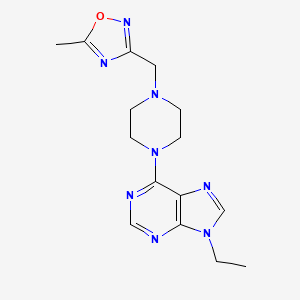 9-ethyl-6-{4-[(5-methyl-1,2,4-oxadiazol-3-yl)methyl]piperazin-1-yl}-9H-purine