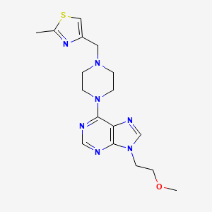 9-(2-methoxyethyl)-6-{4-[(2-methyl-1,3-thiazol-4-yl)methyl]piperazin-1-yl}-9H-purine