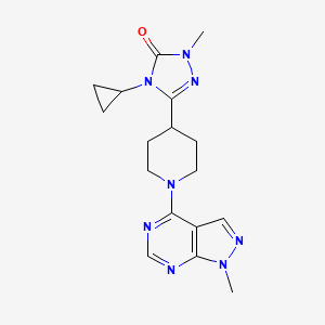 4-cyclopropyl-1-methyl-3-(1-{1-methyl-1H-pyrazolo[3,4-d]pyrimidin-4-yl}piperidin-4-yl)-4,5-dihydro-1H-1,2,4-triazol-5-one