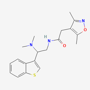 N-[2-(1-benzothiophen-3-yl)-2-(dimethylamino)ethyl]-2-(3,5-dimethyl-1,2-oxazol-4-yl)acetamide