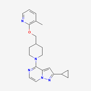 2-[(1-{2-Cyclopropylpyrazolo[1,5-a]pyrazin-4-yl}piperidin-4-yl)methoxy]-3-methylpyridine