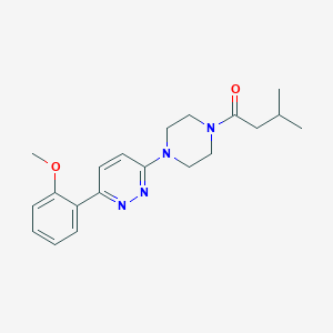 molecular formula C20H26N4O2 B12245620 1-{4-[6-(2-Methoxyphenyl)pyridazin-3-yl]piperazin-1-yl}-3-methylbutan-1-one 